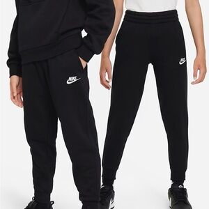 Nike Kids Black Jogger Pants (Club Fleece)